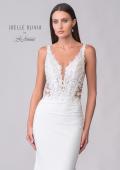 Picture of: Trumpet Gown with Lace Detail Bodice and Illusion Sides in ivory, Style: J2121, Detail Picture 7