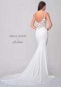 Picture of: Luxe Jersey Wedding Dress with Lace Illusion Back and Ruching in Ivory, Style: J2133, Detail Picture 7