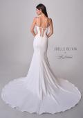 Picture of: Stunning Crepe Jersey Gown with Unique Back Detail and Bustier Top in ivory, Style: J2225, Detail Picture 7