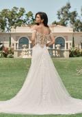 Picture of: Off the Shoulder A-Line Lace Detail Gown with Illusion Back in IBII, Style: B1193, Detail Picture 8, Landscape