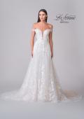 Picture of: Off the Shoulder A-Line Lace Detail Gown with Illusion Back in IBII, Style: B1193, Detail Picture 14