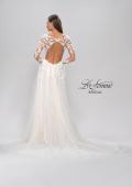 Picture of: Long Sleeve A-Line Dress with Slit and Plunge Neck in IIBI, Style: B1040, Detail Picture 8