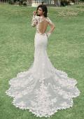 Picture of: Trumpet Style Wedding Dress with Stunning Clover Shape Train and Sleeves in III, Style: B1299, Main Picture