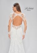 Picture of: Sheer Long Sleeve Trumpet Gown with Deep V in III, Style: B1042, Detail Picture 8