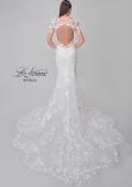 Picture of: Trumpet Style Wedding Dress with Stunning Clover Shape Train and Sleeves in III, Style: B1299, Detail Picture 8
