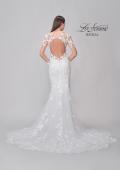Picture of: Trumpet Style Wedding Dress with Stunning Clover Shape Train and Sleeves in III, Style: B1299, Detail Picture 9
