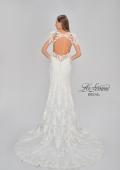Picture of: Sheer Long Sleeve Trumpet Gown with Deep V in III, Style: B1042, Detail Picture 10