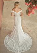 Picture of: Gorgeous Lace Off the Shoulder Mermaid Wedding Gown in III, Style: B1043, Back Picture