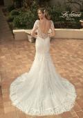 Picture of: Mermaid Dress with Stunning Lace and Sheer Sleeves in III, Style: B1091, Back Picture