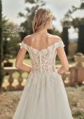 Picture of: Wedding Gown with Ornate Lace Off the Shoulder Bodice in III, Style: B1050, Detail Picture 2