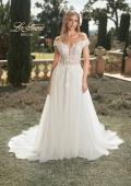 Picture of: Wedding Gown with Ornate Lace Off the Shoulder Bodice in III, Style: B1050, Detail Picture 3