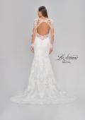 Picture of: Sheer Long Sleeve Trumpet Gown with Deep V in III, Style: B1042, Detail Picture 6