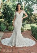 Picture of: Lace Trumpet Wedding Dress with Off the Shoulder Straps in IIII, Style: B1240, Main Picture