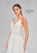 Picture of: A-Line Wedding Dress with Slit and Illusion Bodice in IIII, Style: B1011, Detail Picture 10
