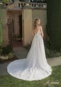 Picture of: A-Line Wedding Dress with Slit and Illusion Bodice in IIII, Style: B1011, Back Picture