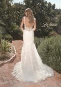 Picture of: Illusion Lace Back Wedding Gown with Trumpet Skirt in IIII, Style: B1034, Back Picture