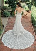 Picture of: Lace Trumpet Wedding Dress with Off the Shoulder Straps in IIII, Style: B1240, Back Picture