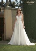 Picture of: A-Line Wedding Dress with Slit and Illusion Bodice in IIII, Style: B1011, Detail Picture 3