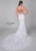 Picture of: Trumpet Gown with Plunge Neck and Detailed Lace Train in IIII, Style: B1199, Detail Picture 7