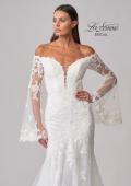 Picture of: Bell Sleeve Lace Wedding Dress with Off Shoulder Top in IIIII, Style: B1203, Detail Picture 9