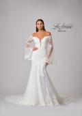 Picture of: Bell Sleeve Lace Wedding Dress with Off Shoulder Top in IIIII, Style: B1203, Detail Picture 11