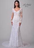 Picture of: Long Sleeve Wedding Dress with Beautiful Lace and Boning Detail in IIIII, Style: B1290, Detail Picture 12