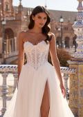 Picture of: Stunning Strapless Lace Corset Wedding Dress with Tulle Skirt in IIIII, Style: B1468, Detail Picture 2