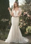 Picture of: Trumpet Gown with Elegant Lace and Scallop Detailing in IIIII, Style: B1163, Detail Picture 3