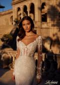 Picture of: Long Sleeve Wedding Dress with Beautiful Lace and Boning Detail in IIIII, Style: B1290, Detail Picture 3