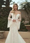 Picture of: Bell Sleeve Lace Wedding Dress with Off Shoulder Top in IIIII, Style: B1203, Detail Picture 4