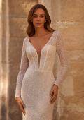 Picture of: Timeless Bridal Dress with Long Sleeves and Delicate Beading in IIIII, Style: B1389, Detail Picture 4
