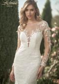 Picture of: Trumpet Gown with Elegant Lace and Scallop Detailing in IIIII, Style: B1163, Detail Picture 5