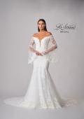 Picture of: Bell Sleeve Lace Wedding Dress with Off Shoulder Top in IIIII, Style: B1203, Detail Picture 6