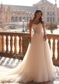 Picture of: Strapless Ruched Corset Tulle Ball Gown Wedding Dress in IIIIII, Style: B1437, Detail Picture 1