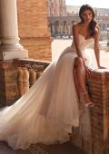 Picture of: Strapless Ruched Corset Tulle Ball Gown Wedding Dress in IIIIII, Style: B1437, Detail Picture 2