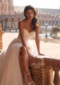 Picture of: Strapless Ruched Corset Tulle Ball Gown Wedding Dress in IIIIII, Style: B1437, Detail Picture 6