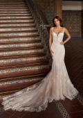 Picture of: Lace Mermaid Wedding Dress with Plunging Neckline in IIIINI, Style: B1473, Back Picture