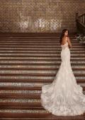 Picture of: Lace Mermaid Wedding Dress with Plunging Neckline in IIIINI, Style: B1473, Detail Picture 4, Landscape