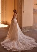 Picture of: A-line Strapless Lace Wedding Gown with Exposed Boding and Illusion Waist in IIILI, Style: B1381, Back Picture