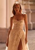 Picture of: A-line Strapless Lace Wedding Gown with Exposed Boding and Illusion Waist in IIILI, Style: B1381, Detail Picture 1