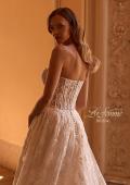 Picture of: A-line Strapless Lace Wedding Gown with Exposed Boding and Illusion Waist in IIILI, Style: B1381, Detail Picture 2