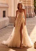 Picture of: A-line Strapless Lace Wedding Gown with Exposed Boding and Illusion Waist in IIILI, Style: B1381, Detail Picture 3