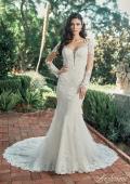 Picture of: Long Sleeve Lace Gown with Beautiful Train and Illusion Back in IIINI, Style: B1248, Main Picture