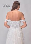 Picture of: Tulle A-Line Gown with Lace Applique Details and Off the Shoulder Top in IIINI, Style: B1273, Detail Picture 8