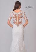 Picture of: Lace Wedding Dress with Stunning Clover Train and Long Illusion Sleeves in IIINI, Style: B1279, Detail Picture 8