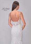 Picture of: Lace Wedding Dress with Square Neckline and Low Illusion Lace Back in IIINI, Style: B1295, Detail Picture 8