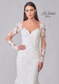 Picture of: Lace Wedding Dress with Stunning Clover Train and Long Illusion Sleeves in IIINI, Style: B1279, Detail Picture 9