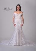 Picture of: Off the Shoulder Lace Long Sleeve Bridal Gown with Illusion Back in IIINI, Style: B1319, Detail Picture 9