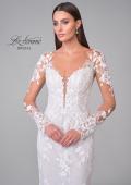Picture of: Long Sleeve Lace Gown with Beautiful Train and Illusion Back in IIINI, Style: B1248, Detail Picture 10