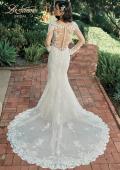 Picture of: Long Sleeve Lace Gown with Beautiful Train and Illusion Back in IIINI, Style: B1248, Back Picture